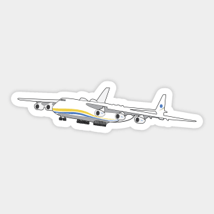 Antonov 225 Mryia Ukraine Jumbo Jet Cargo Airplane Sticker